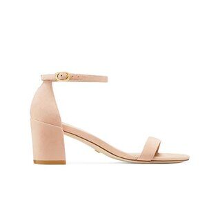 NWT Stuart Weitzman Simple Sandal (Poudre Blush Pink Suede) Size 5.5